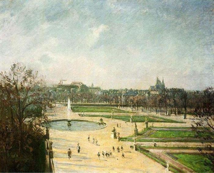 Tuileries Gardens, Afternoon, Sun, Camille Pissarro